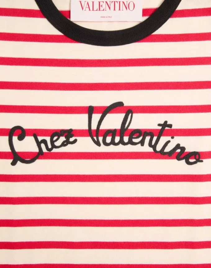 Striped Jersey Cotton T-Shirt