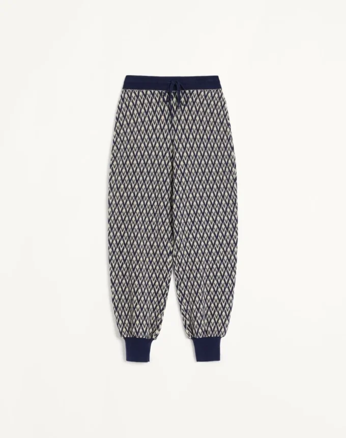 Toute La V Jacquard Wool Pants