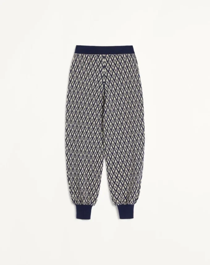 Toute La V Jacquard Wool Pants