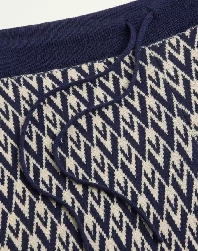 Toute La V Jacquard Wool Pants