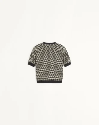 Toute La V Jacquard Wool Sweater