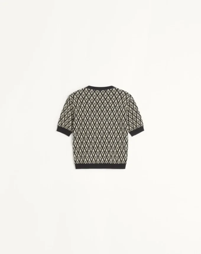 Toute La V Jacquard Wool Sweater