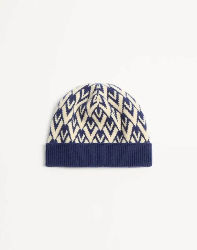Toute La V Signature Knitted Wool Beanie