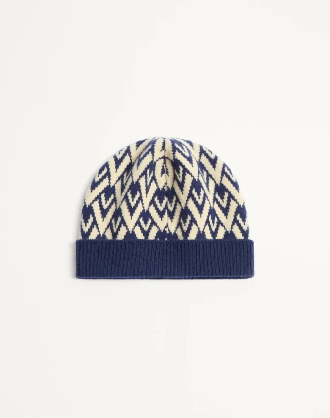 Toute La V Signature Knitted Wool Beanie