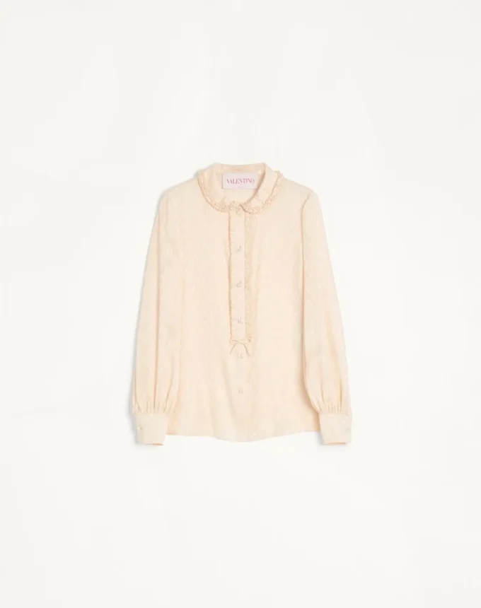 Toute La V Silk Jacquard Shirt