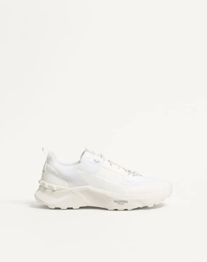 True Act Low Top Sneaker In Mesh And Rubberized Fabric