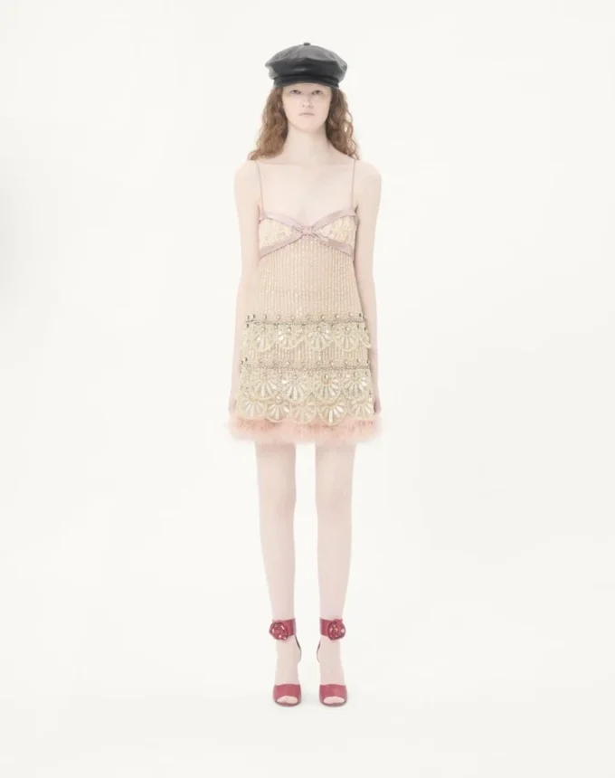 Tulle Illusione Embroidered Short Dress Tulle Illusione Embroidered Short Dress