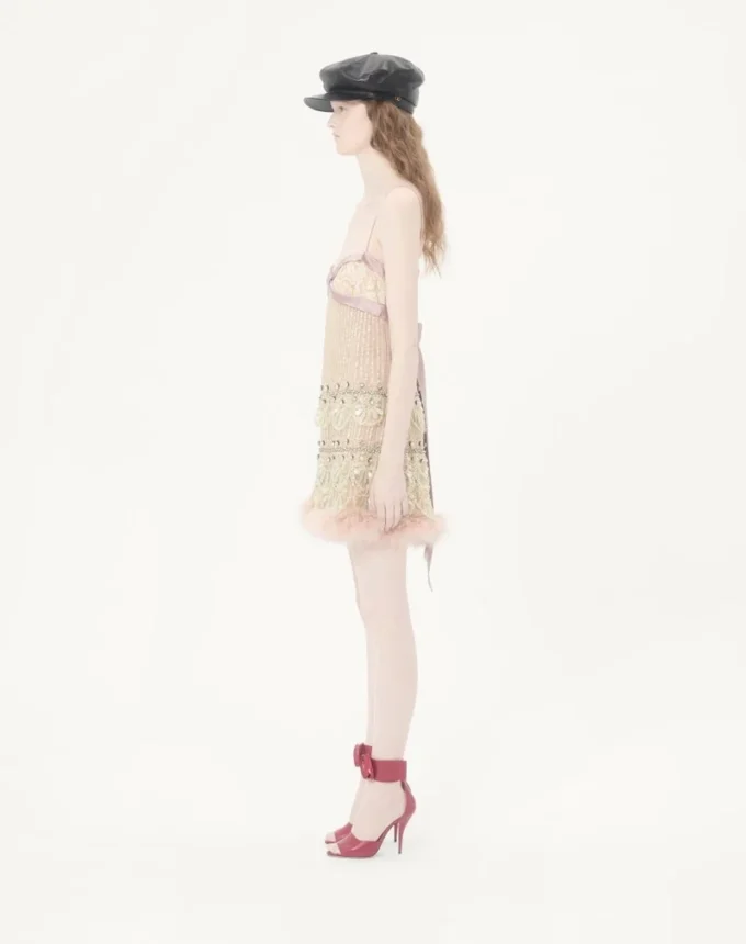 Tulle Illusione Embroidered Short Dress Tulle Illusione Embroidered Short Dress