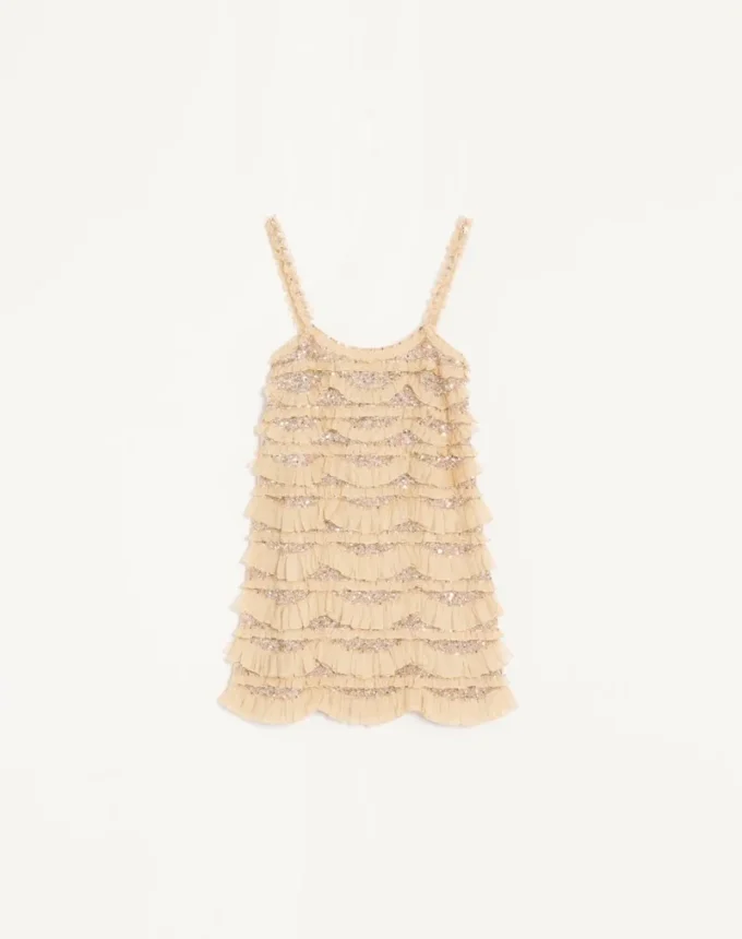 Tulle Illusione Embroidered Short Dress