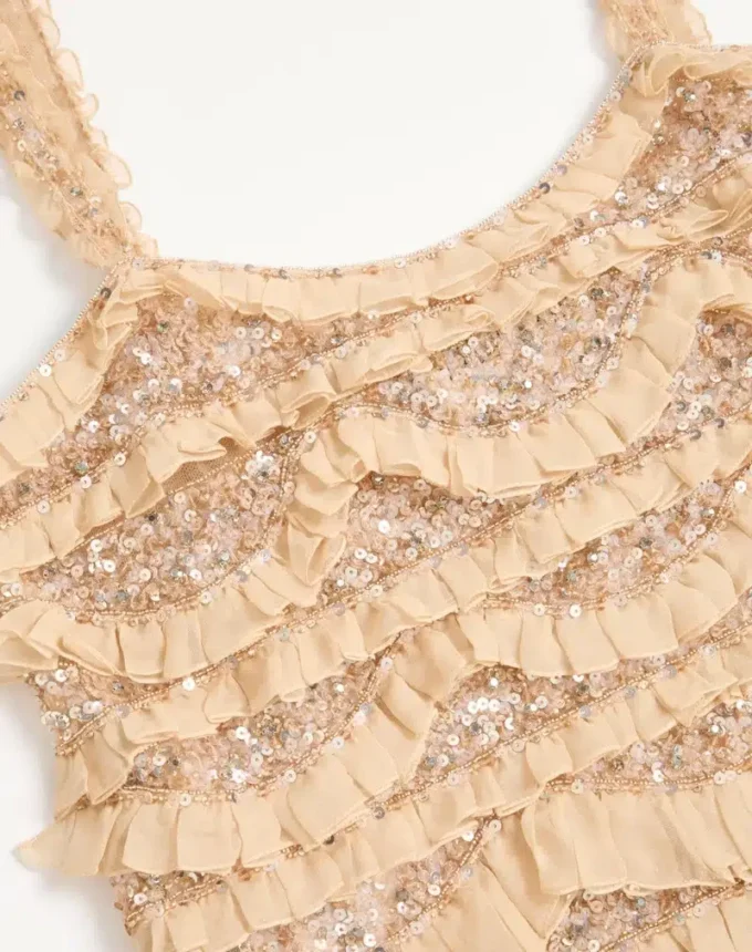 Tulle Illusione Embroidered Short Dress