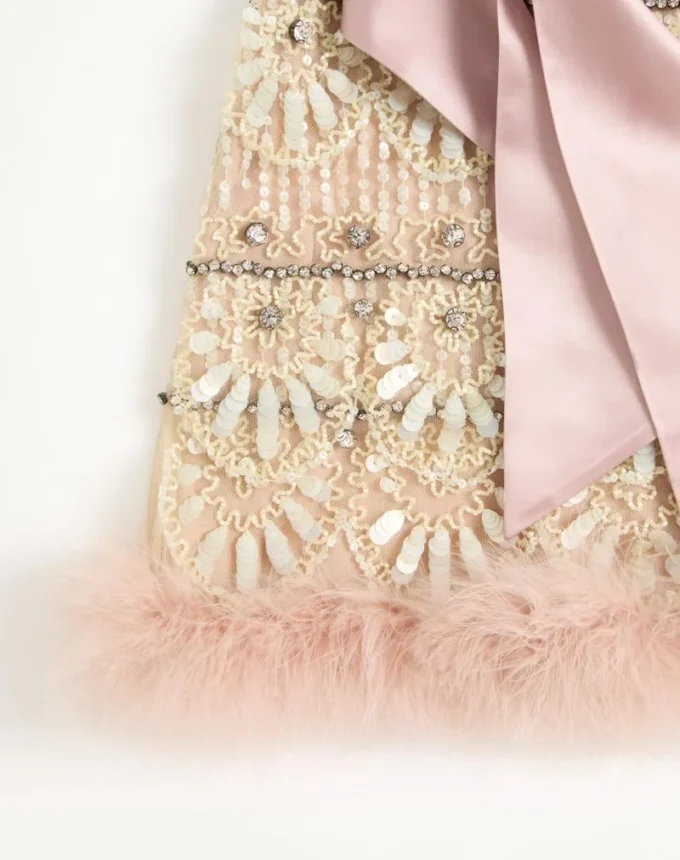 Tulle Illusione Embroidered Short Dress Tulle Illusione Embroidered Short Dress