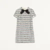 TWEED PAILLETTES EMBROIDERED SHORT DRESS TWEED PAILLETTES EMBROIDERED SHORT DRESS