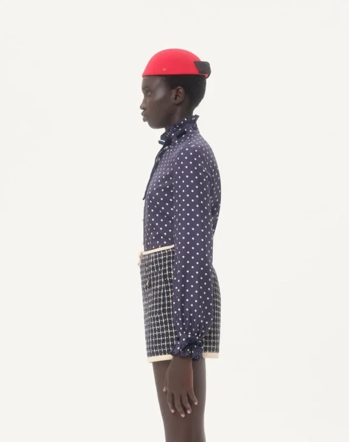 Twill Shirt With Plus De Pois Print