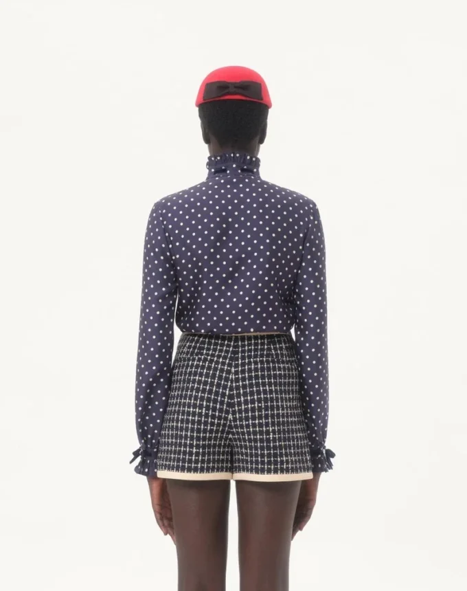 Twill Shirt With Plus De Pois Print