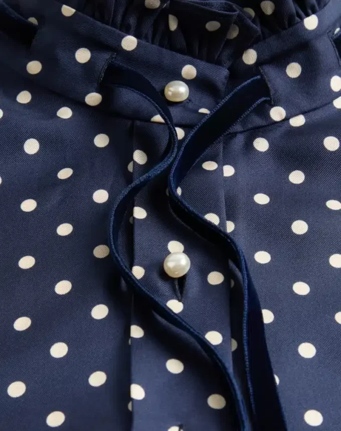 Twill Shirt With Plus De Pois Print