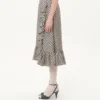 Twill Skirt With Plus De Pois Print Twill Skirt With Plus De Pois Print