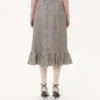 Twill Skirt With Plus De Pois Print Twill Skirt With Plus De Pois Print