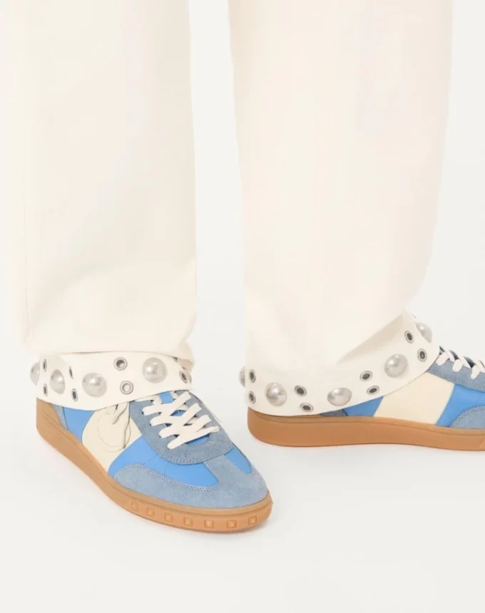 Upvillage Low Top Sneaker In Crust Leather And Nylon Upvillage Low Top Sneaker In Crust Leather And Nylon