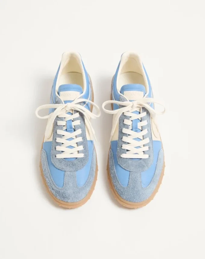 Upvillage Low Top Sneaker In Crust Leather And Nylon Upvillage Low Top Sneaker In Crust Leather And Nylon