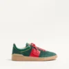 Upvillage Low Top Trainer In Split Leather And Calfskin Nappa Leather Upvillage Low Top Trainer In Split Leather And Calfskin Nappa Leather