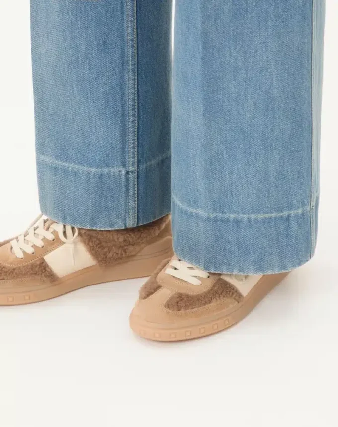 Upvillage Sneaker In Wool And Crust Leather