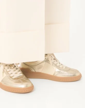 Upvillage Trainer In Laminated Calfskin With Nappa Calfskin Leather Band