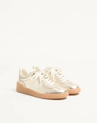 Upvillage Trainer In Laminated Calfskin With Nappa Calfskin Leather Band