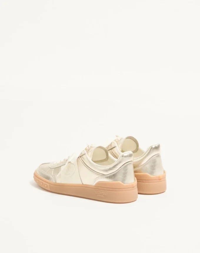 Upvillage Trainer In Laminated Calfskin With Nappa Calfskin Leather Band