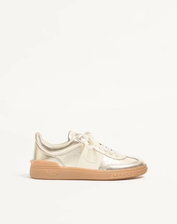 Upvillage Trainer In Laminated Calfskin With Nappa Calfskin Leather Band