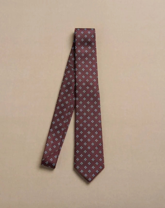 Valentie Micro-Check Silk Tie