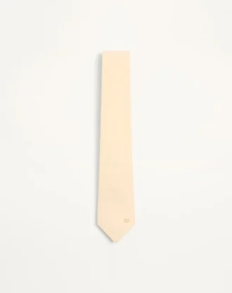 Valentie Silk Tie with VLogo Signature Detail