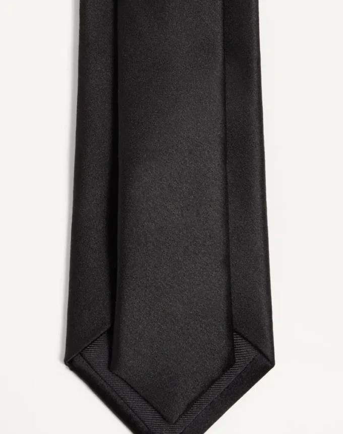 Valentie Silk Tie with VLogo Signature Detail
