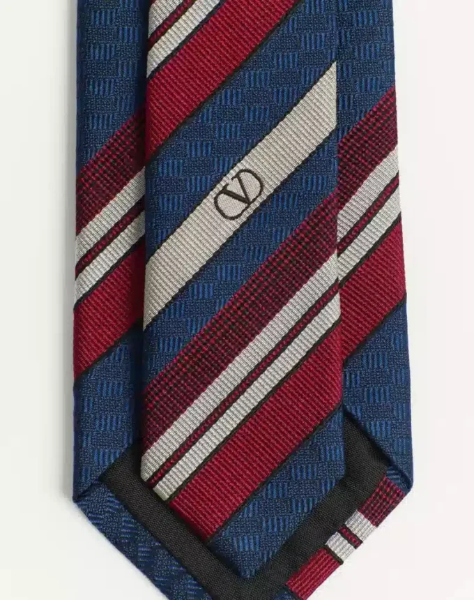 Valentie Striped Silk Tie