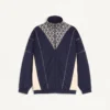 Valentino Acetate Sweatshirt With Zipper And Inlaid Toute La V Print