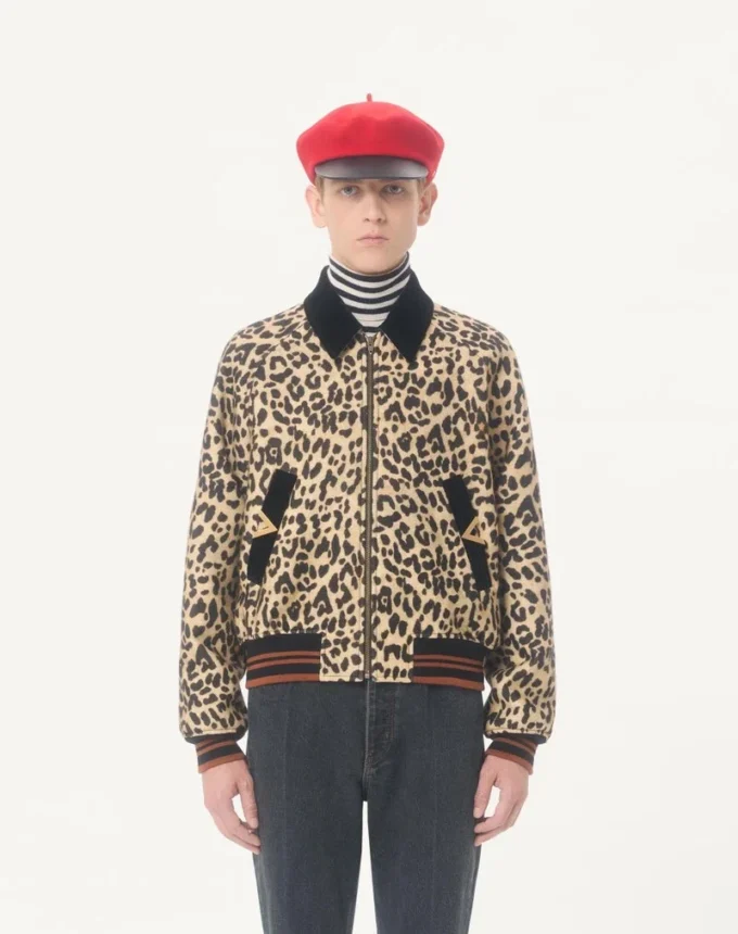 Valentino Bomber Jacket in Wool Drape With VGold on Side Pockets Valentino Bomber Jacket in Wool Drape With VGold on Side Pockets