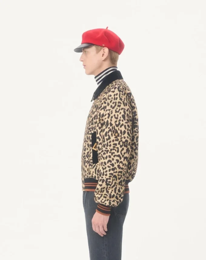 Valentino Bomber Jacket in Wool Drape With VGold on Side Pockets Valentino Bomber Jacket in Wool Drape With VGold on Side Pockets