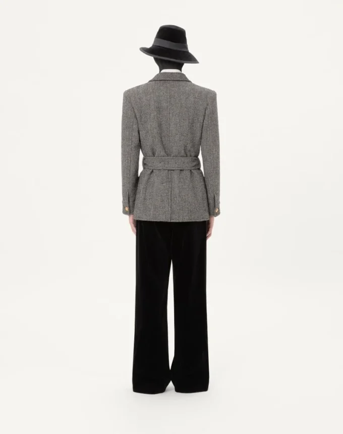 Valentino Boutonné Wool Safari Jacket With Belt