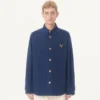 Valentino Cotton Gabardine Shirt Jacket with VGold