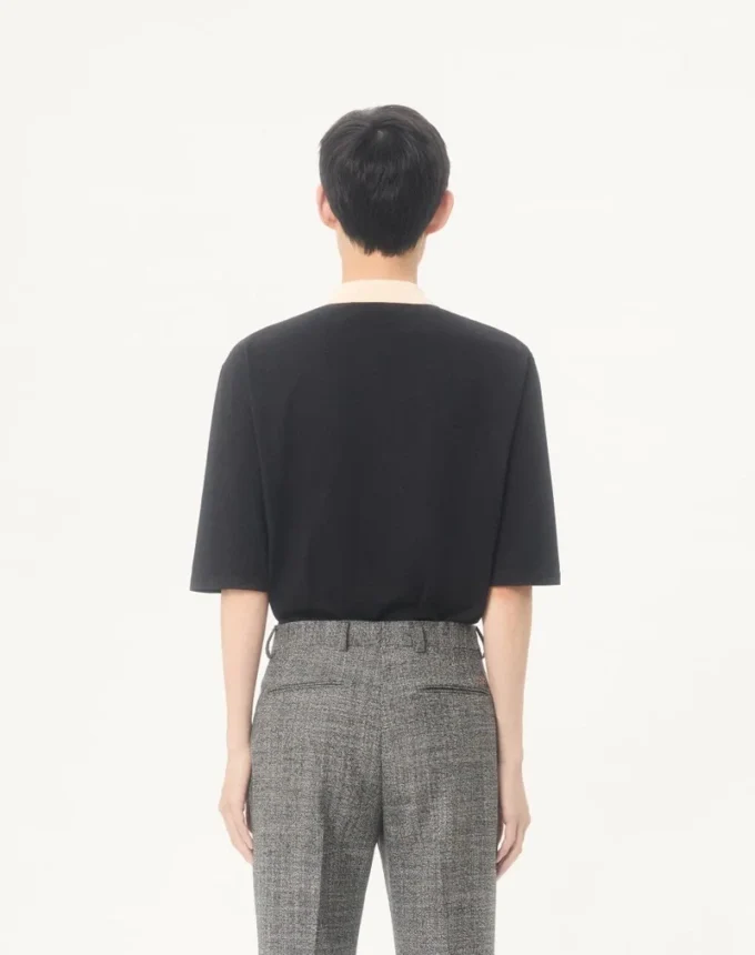 Valentino Cotton Polo with Inlaid V and Embroidered Panther Patch Valentino Cotton Polo with Inlaid V and Embroidered Panther Patch