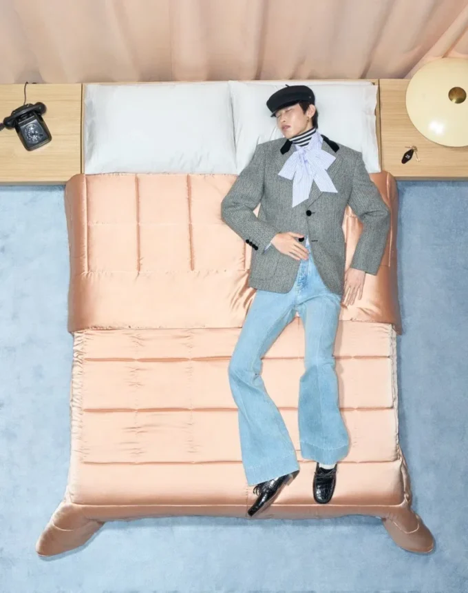 Valentino Cotton Poplin Shirt with Scarf Collar and Vlogo Embroidery