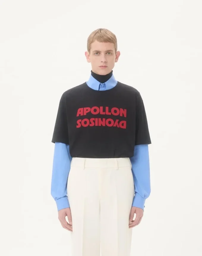 Valentino Cotton T-Shirt With Apollon/Dyonisos Print