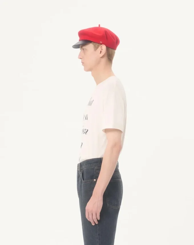 Valentino Cotton T-Shirt with Le Chat De La Maison Icon Muse Anti Hero Print