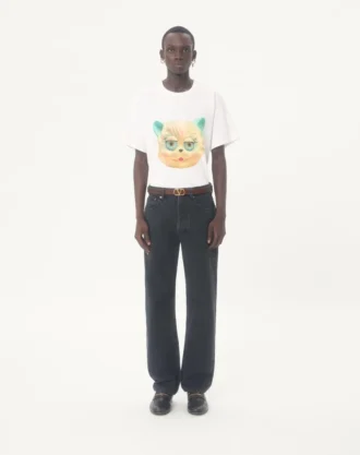 Valentino Cotton T-Shirt with Le Chat De La Maison Print