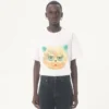 Valentino Cotton T-Shirt with Le Chat De La Maison Print