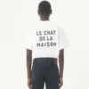 Valentino Cotton T-Shirt with Le Chat De La Maison Print
