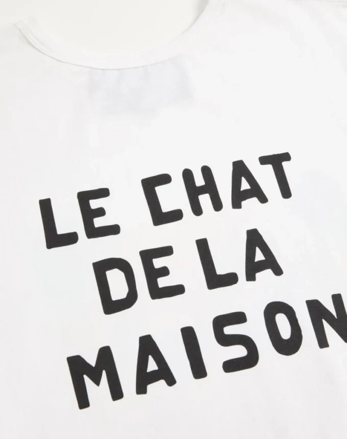 Valentino Cotton T-Shirt with Le Chat De La Maison Print