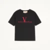 Valentino Cotton T-Shirt with Made In Valentino Print