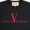 Valentino Cotton T-Shirt with Made In Valentino Print