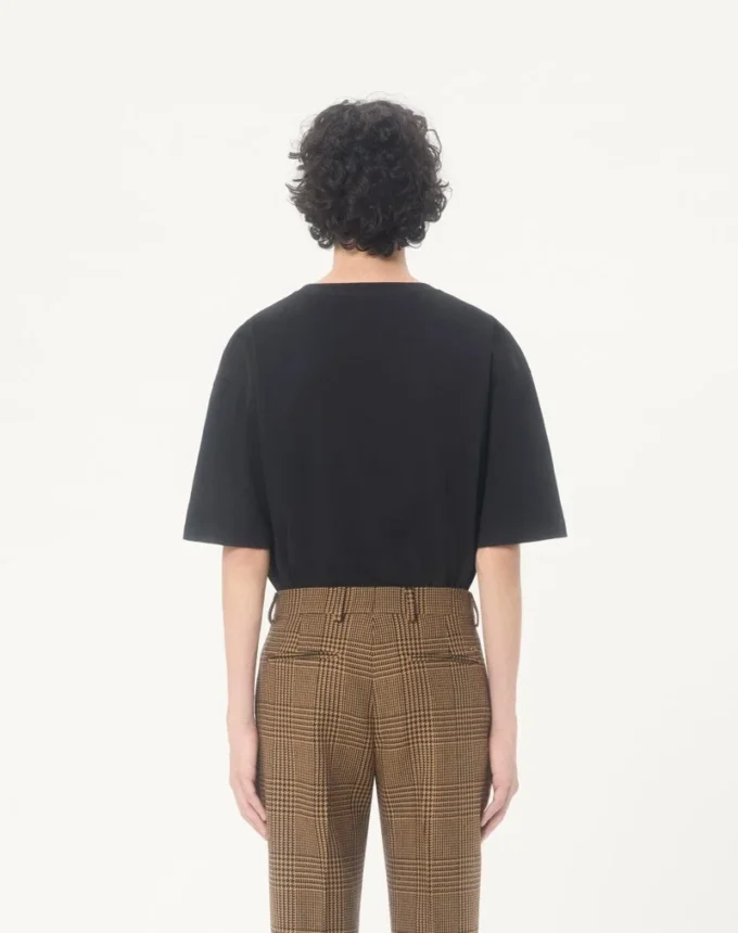 Valentino Cotton T-Shirt with Panther Print