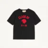 Valentino Cotton T-Shirt with Panther Print